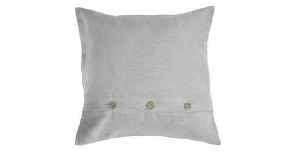 Coussin carré lin gris