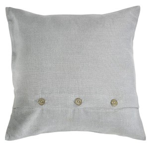 Coussin carré lin gris