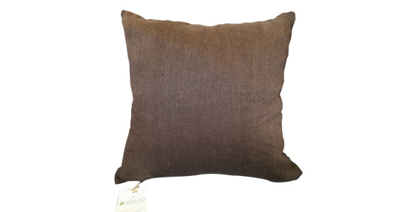 Housse de coussin déco en tissu bio - lin ou chanvre