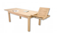 Table en bois écologique avec allonges intégrées