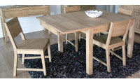 Table en bois huilée avec allonges