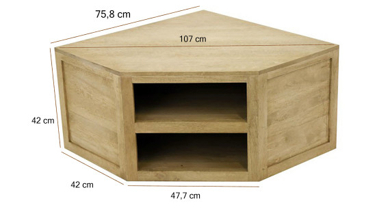 Meuble bas d'angle écologique