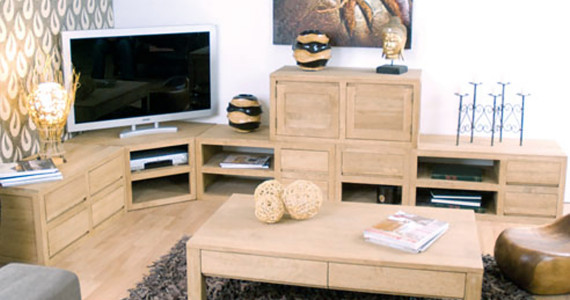 Composez votre meuble d'angle en bois massif