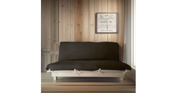 Clic clac bois massif écologique revêtement lin bio français couleur café