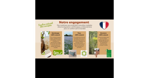 Canapé made in France bio