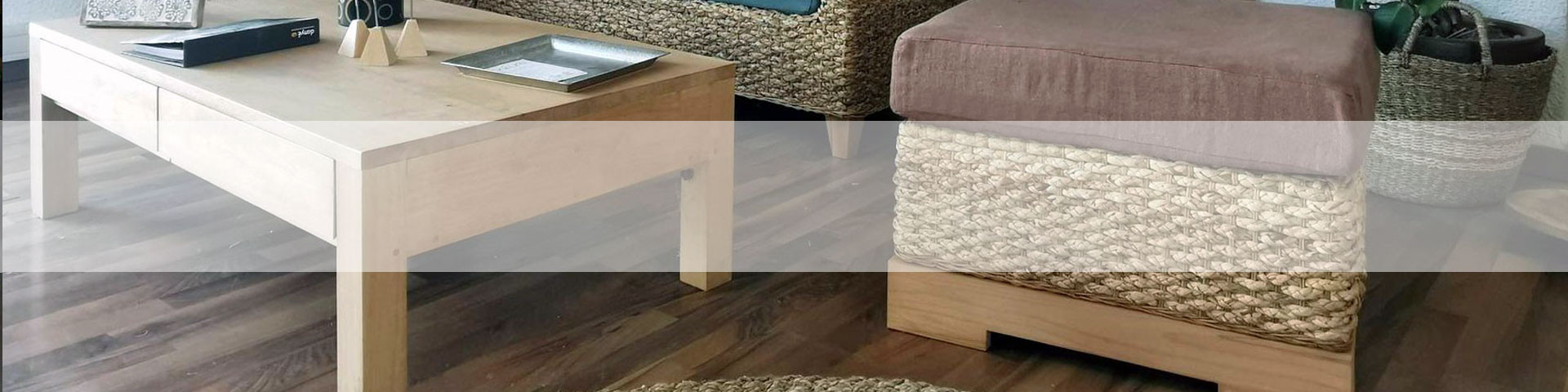 Tables basses écologiques en bois pour le salon carrée, rectangle...