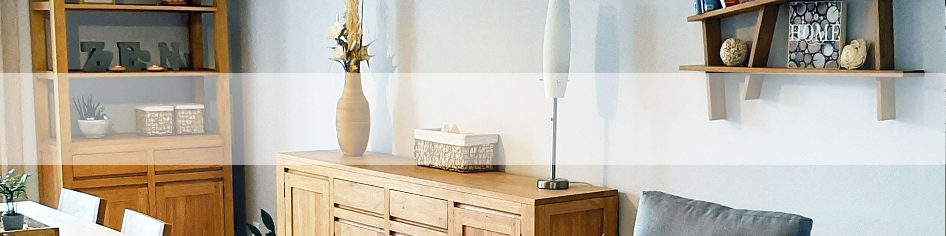 Bahut, meubles TV aux fintions écologiques en bois massif contemporain