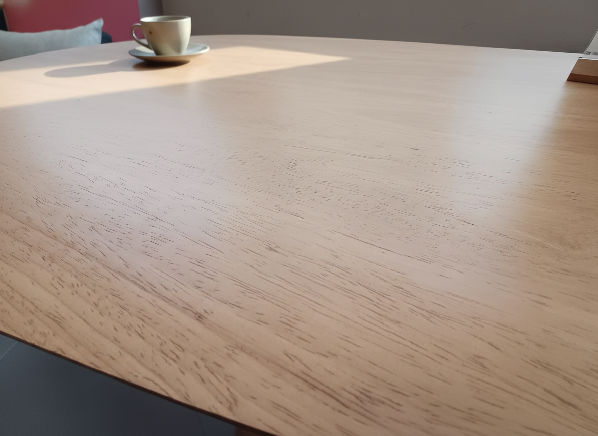 plateau de table hévéa massif