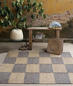 TAPIS FIBRES NATURELLES CARREAUX